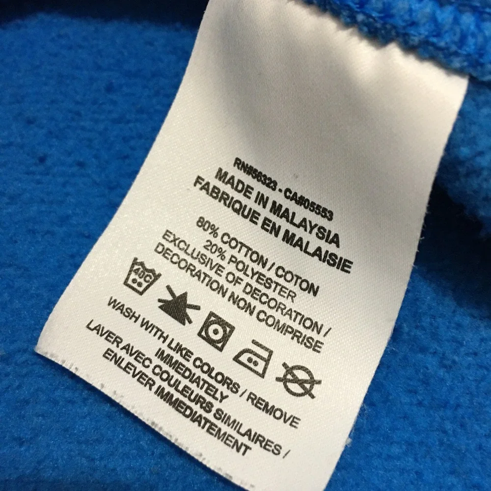 Nike Sportswear Club Fleece Men's Crew Sweatshirt Small Blue